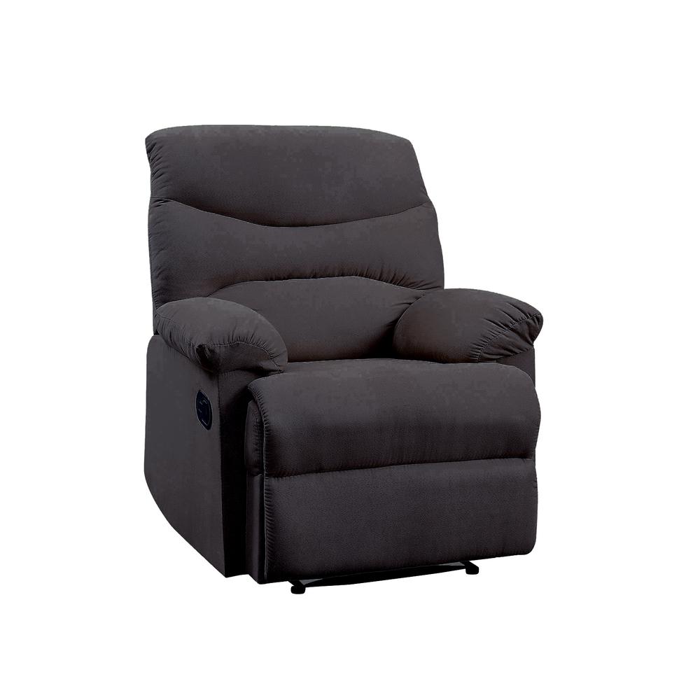Arcadia Motion Recliner Black Woven Fabric. Picture 1