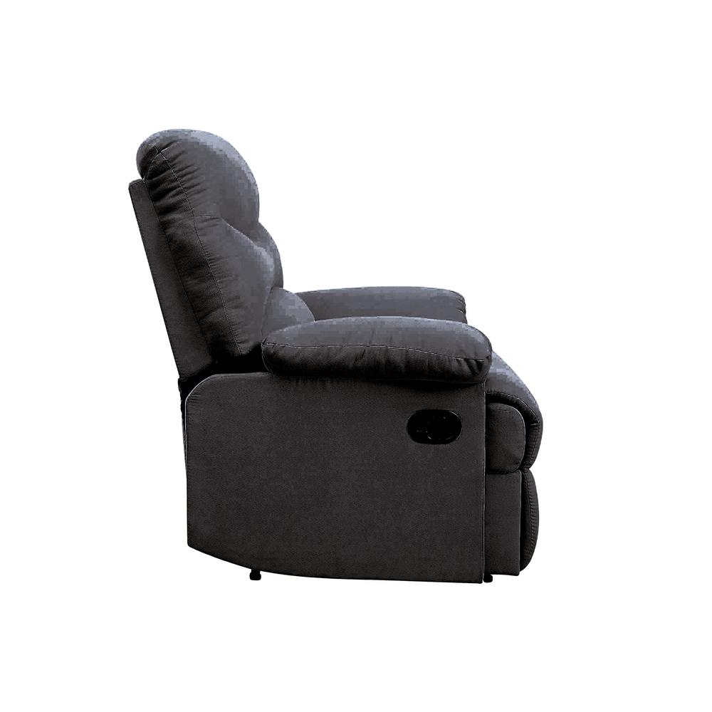 Arcadia Motion Recliner Black Woven Fabric. Picture 7