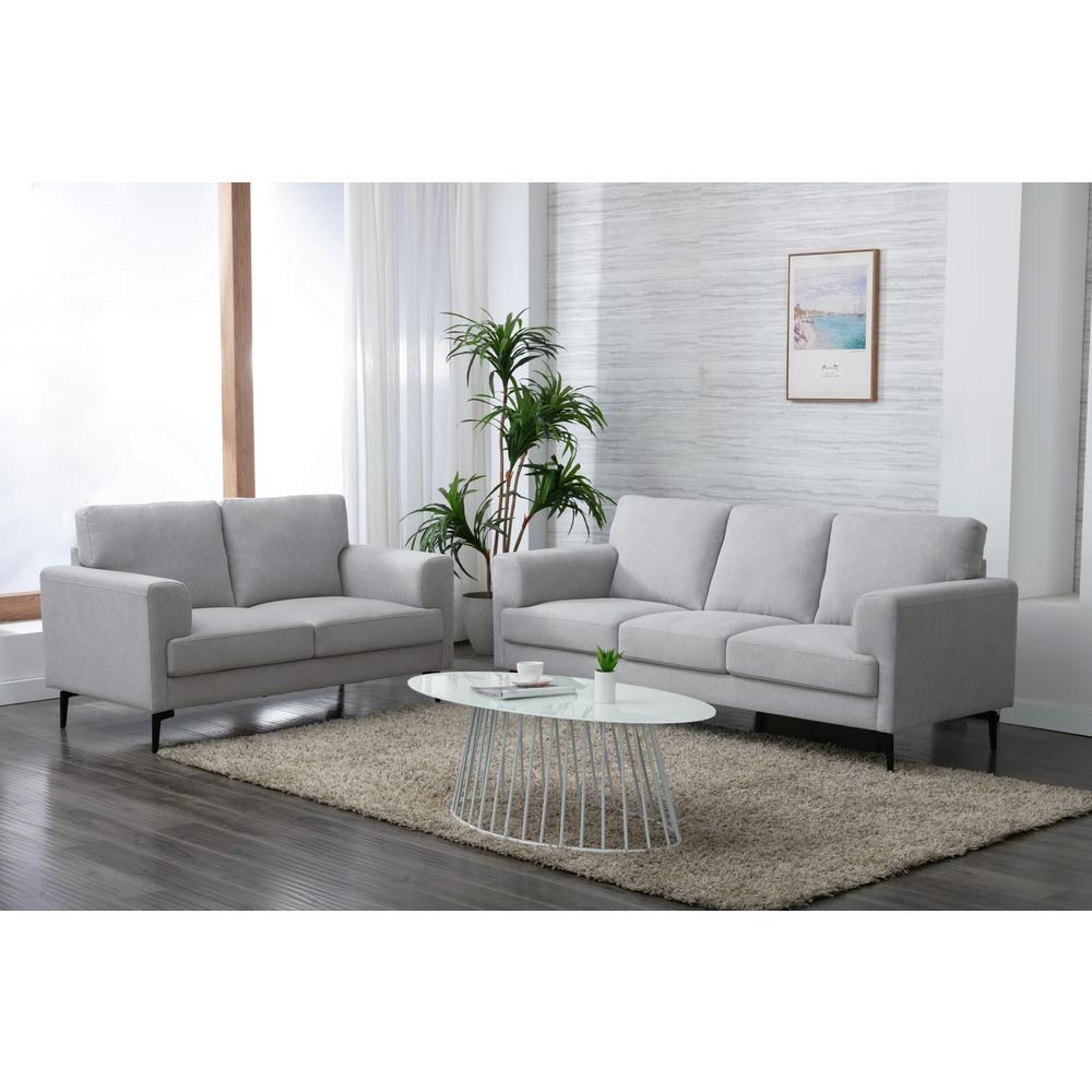 Kyrene Loveseat, Light Gray Linen (56926). Picture 10