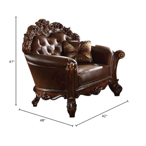 Vendome Chair w/1 pillow, Cherry PU (52003). Picture 3