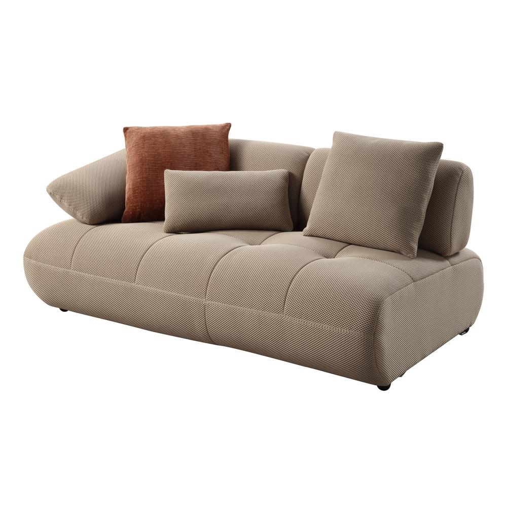 Carrick Sectional Sofa w/6 Pillows, Beige Sandwich Mesh Fabric. Picture 3