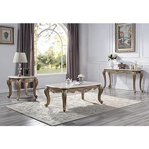 Elozzol Coffee Table, Marble Top & Espresso Finish (LV00302). Picture 4