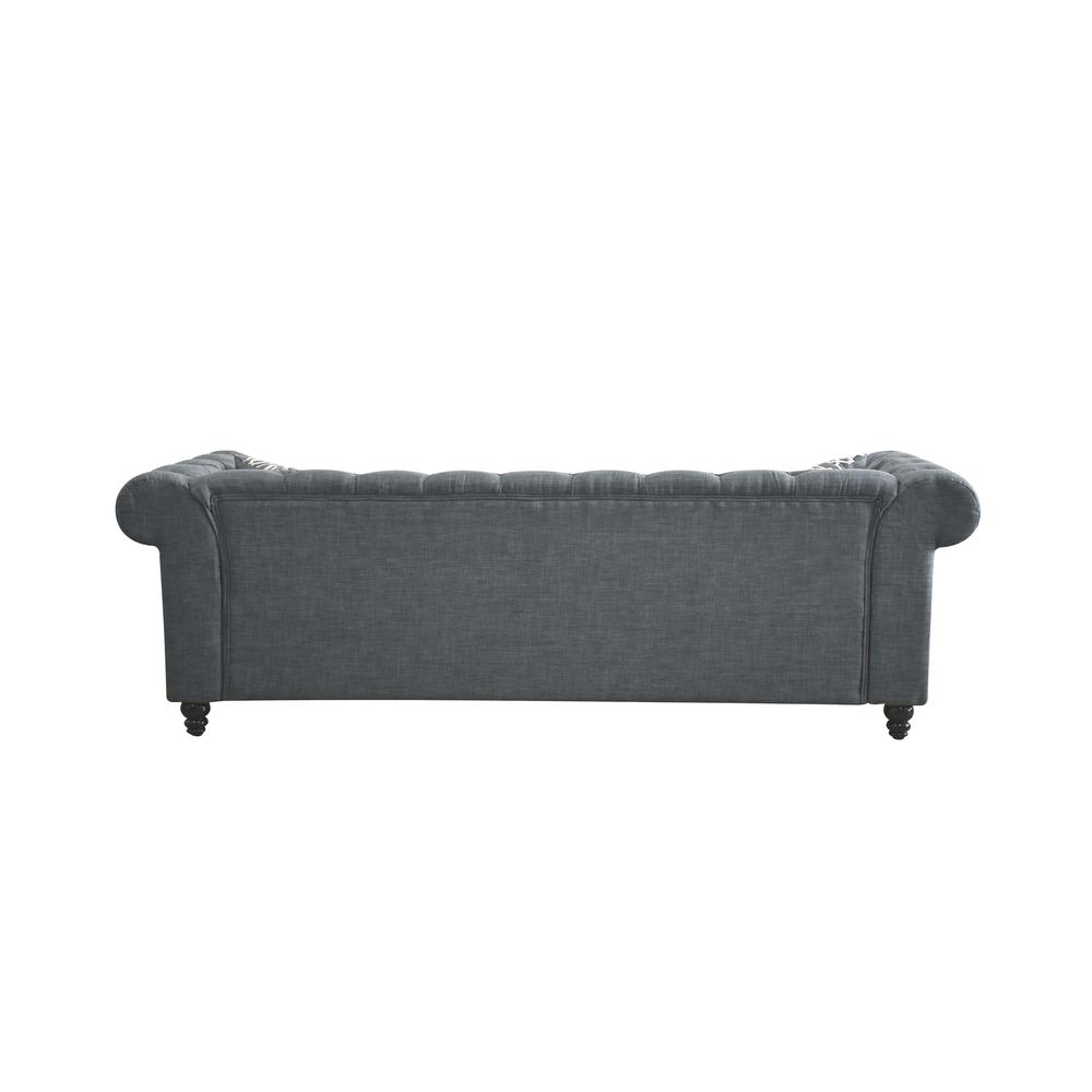 Aurelia Sofa w/2 Pillows, Gray Linen. Picture 2