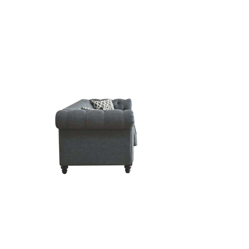 Aurelia Sofa w/2 Pillows, Gray Linen. Picture 4
