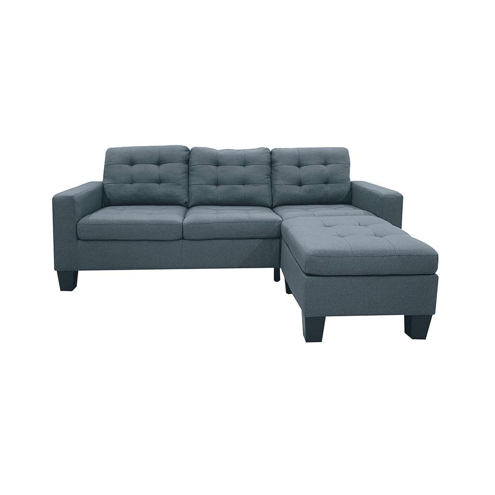 Earsom Sofa and Ottoman, Gray Linen (52775). Picture 7