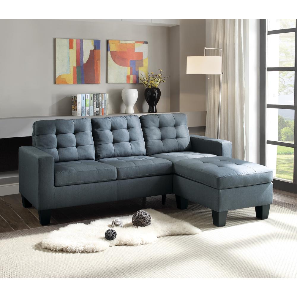 Earsom Sofa and Ottoman, Gray Linen (52775). Picture 14