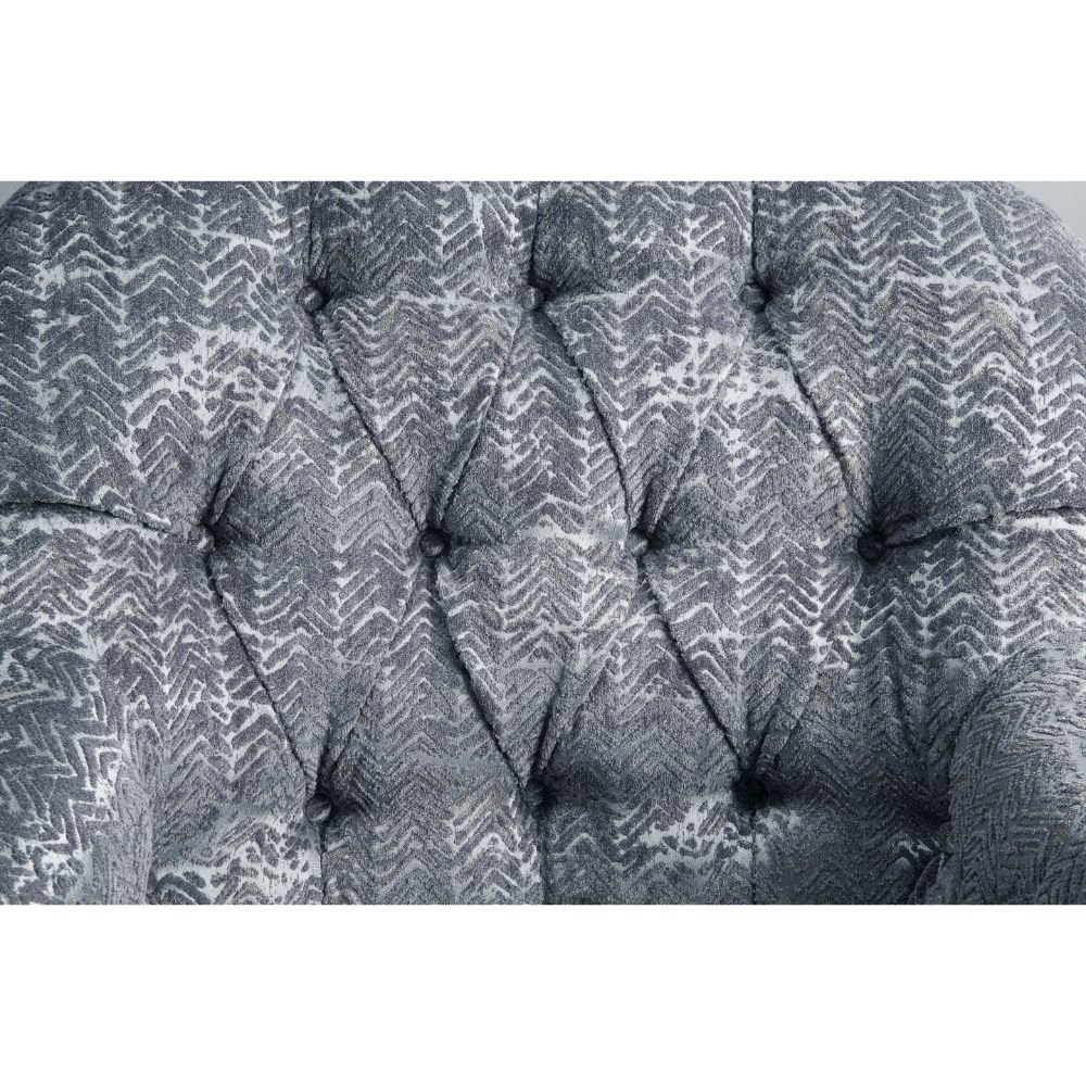 Gaura Chair w/Pillow Pattern Gray Velvet. Picture 5