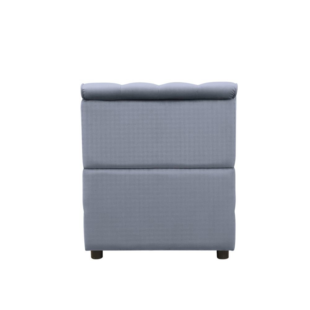 Bois II Modular - Armless Chair Gray Velvet. Picture 4
