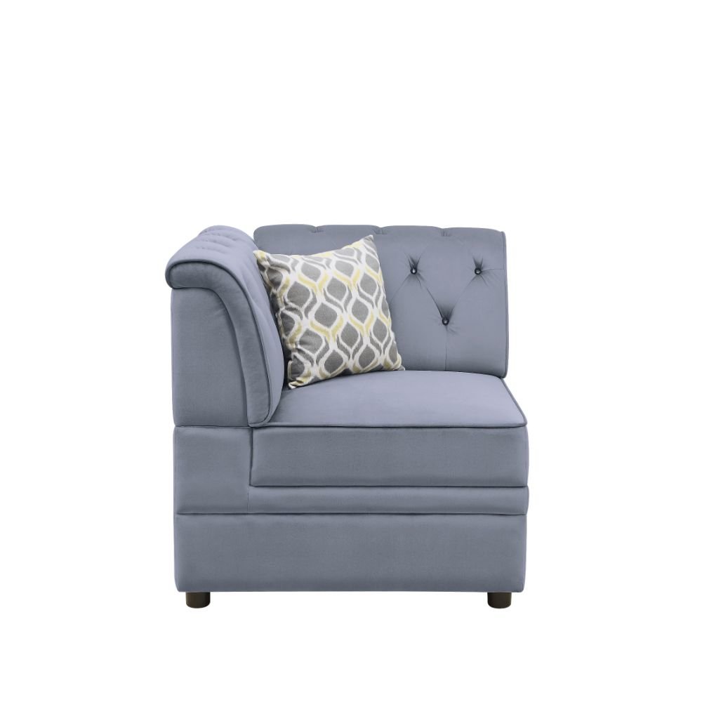 Bois II Modular - Wedge Gray Velvet. Picture 2