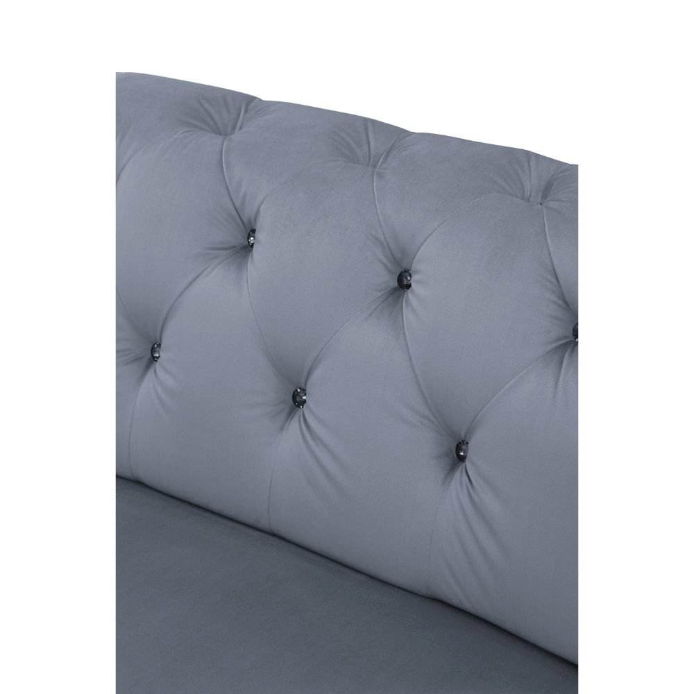 Bois II Modular - Wedge Gray Velvet. Picture 5