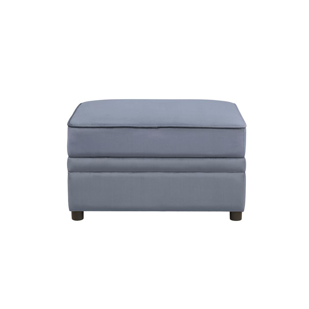 Bois II Ottoman (Storage), Gray Velvet. Picture 4
