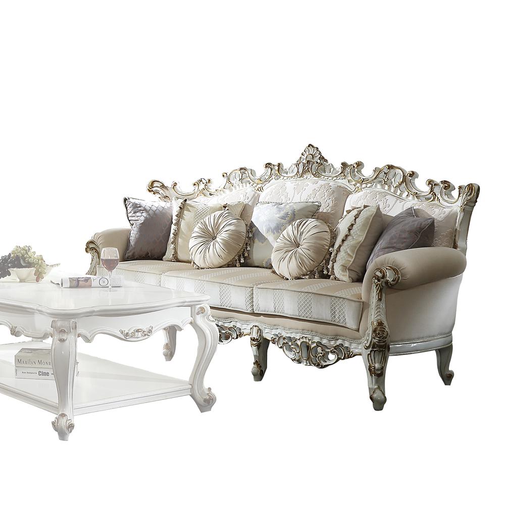 Picardy II Sofa w/7 Pillows, Fabric & Antique Pearl  (53460). Picture 1