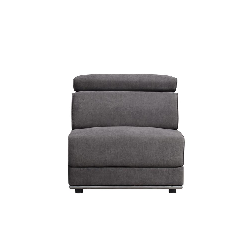Alwin Modular - Armless Chair Dark Gray Fabric. Picture 1