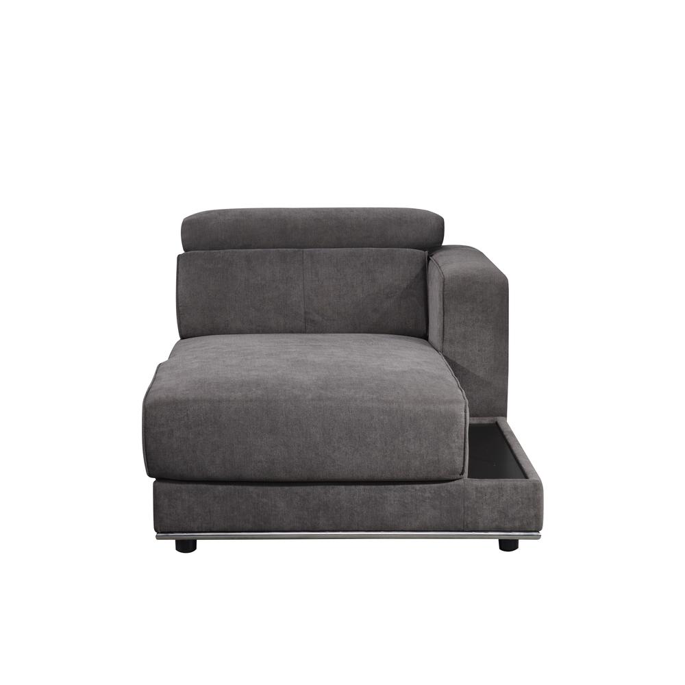 Alwin Modular - RF Chaise Dark Gray Fabric. Picture 9