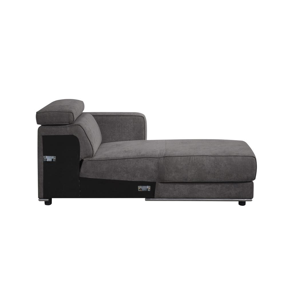 Alwin Modular - RF Chaise Dark Gray Fabric. Picture 10