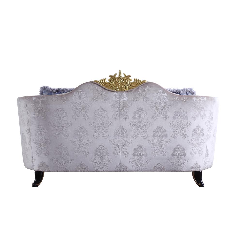 Sheridan Loveseat w/5 Pillows Cream Fabric. Picture 3