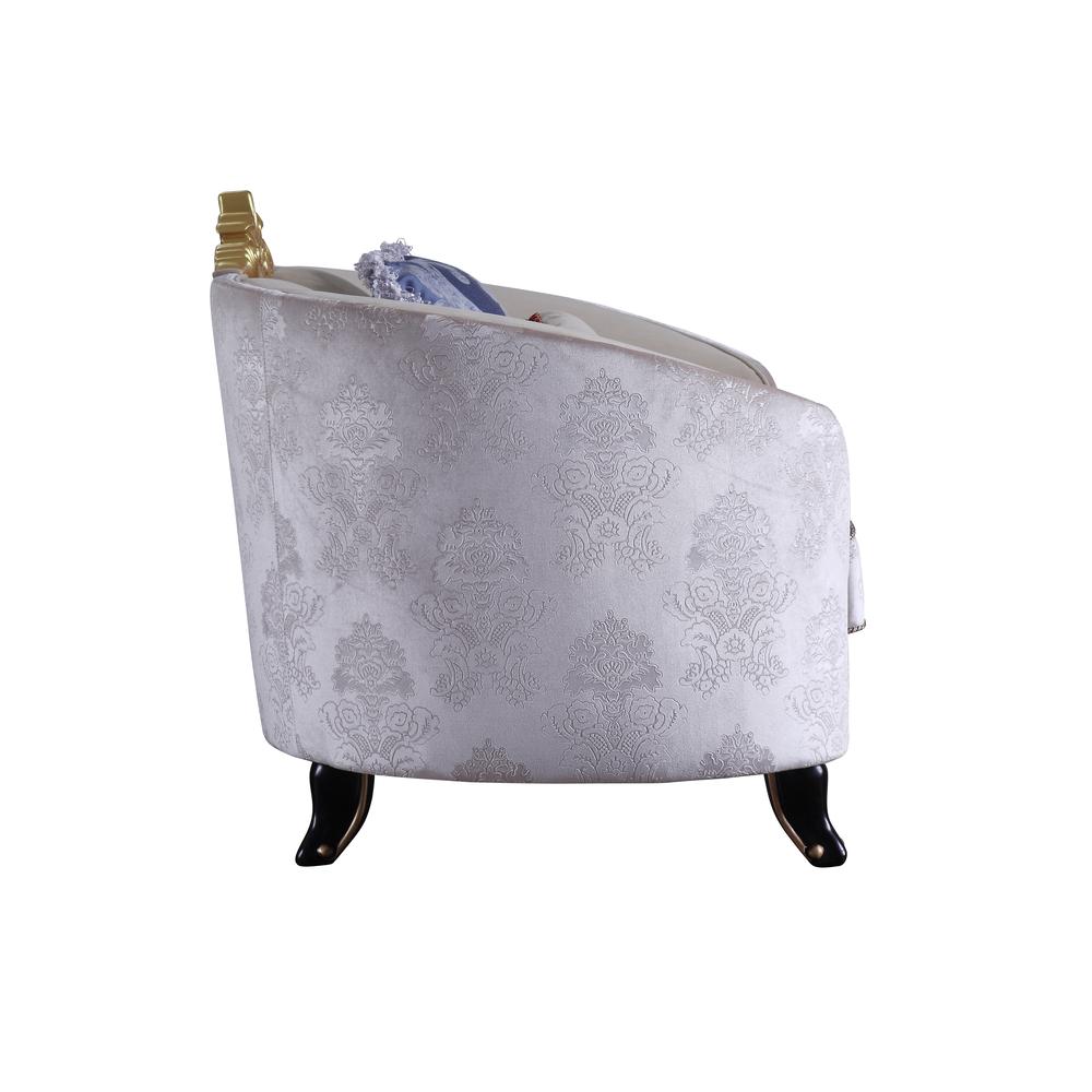 Sheridan Chair w/2 Pillows Cream Fabric. Picture 5
