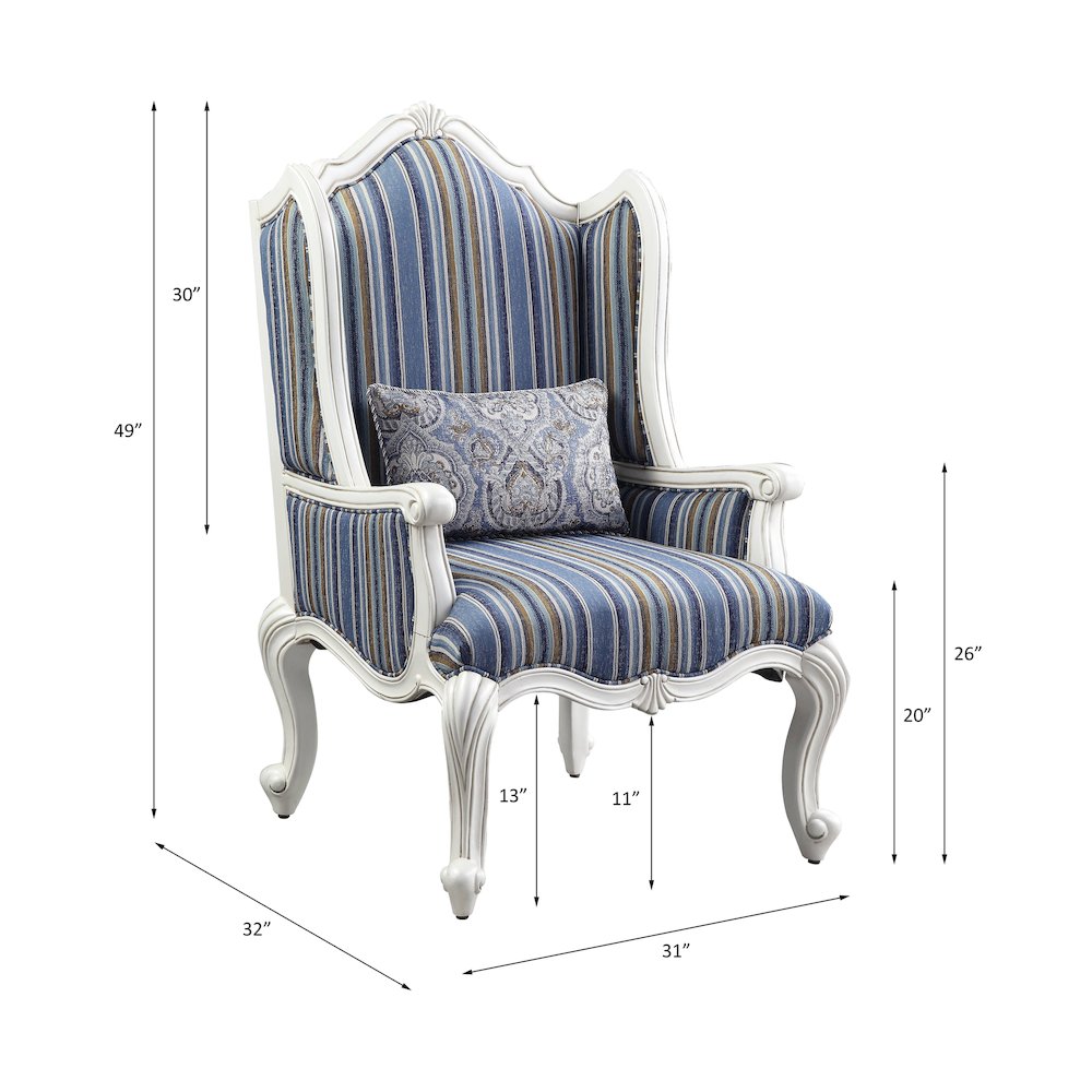 Ciddrenar Chair w/Pillow Fabric & White. Picture 7