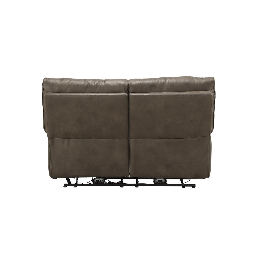 Harumi Power Motion Loveseat w/USB Port Gray Fabric. Picture 4