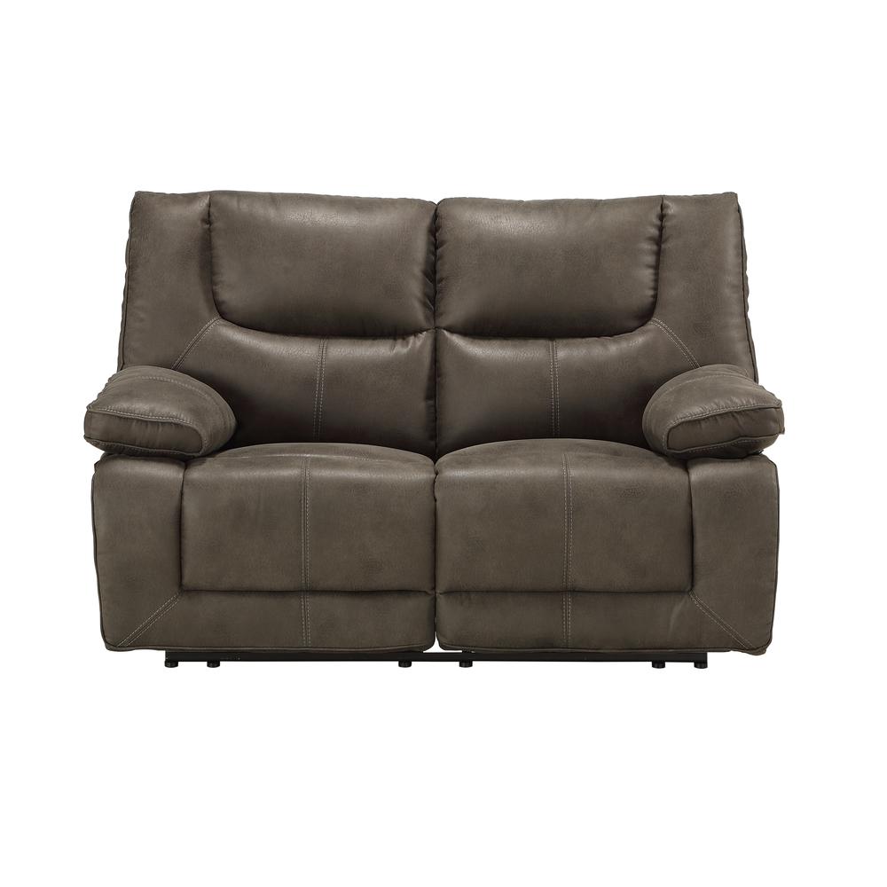 Harumi Power Motion Loveseat w/USB Port Gray Fabric. Picture 5