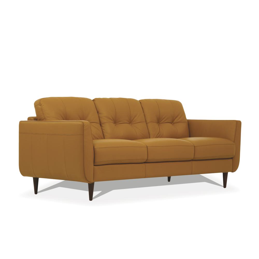 Radwan Sofa Camel Top Grain Leather. Picture 3