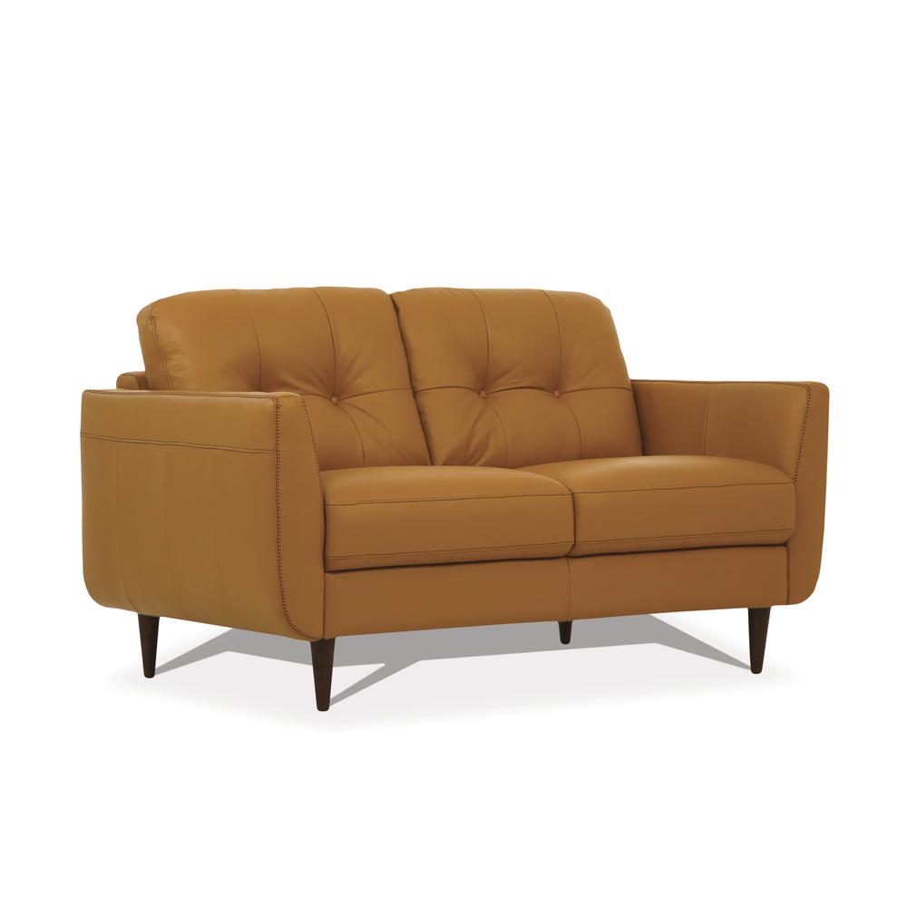 Radwan Loveseat Camel Top Grain Leather. Picture 2