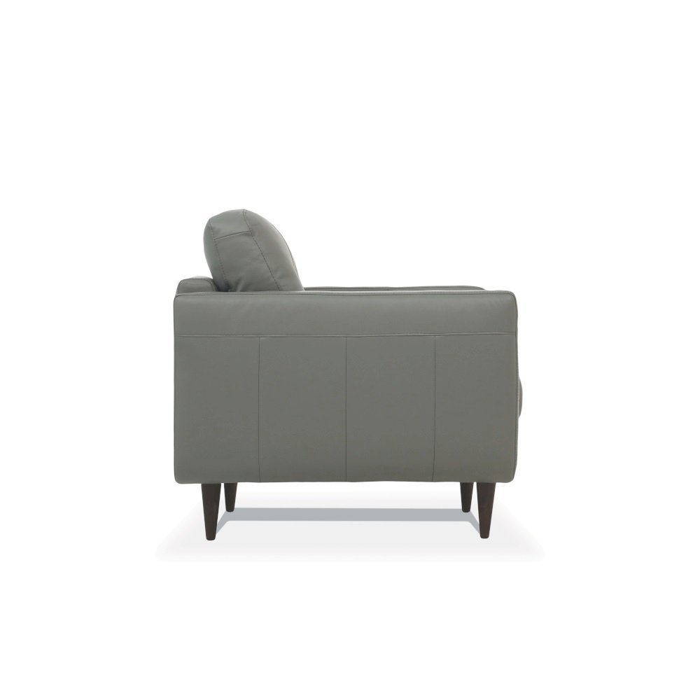 Radwan Sofa Pesto Green Top Grain Leather. Picture 4