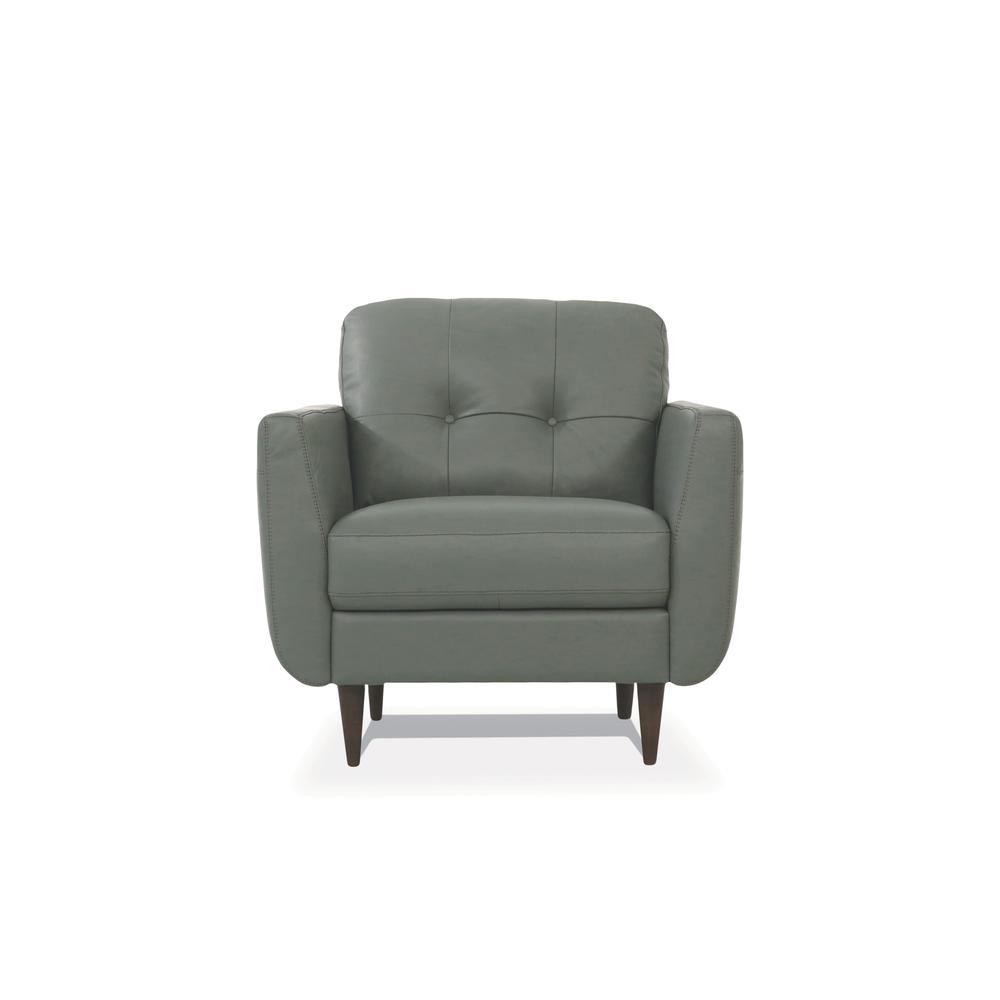 Chair, Pesto Green Leather 54962. Picture 1