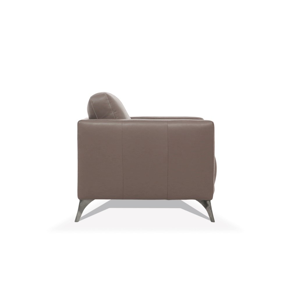 Malaga Loveseat Taupe Top Grain Leather. Picture 4