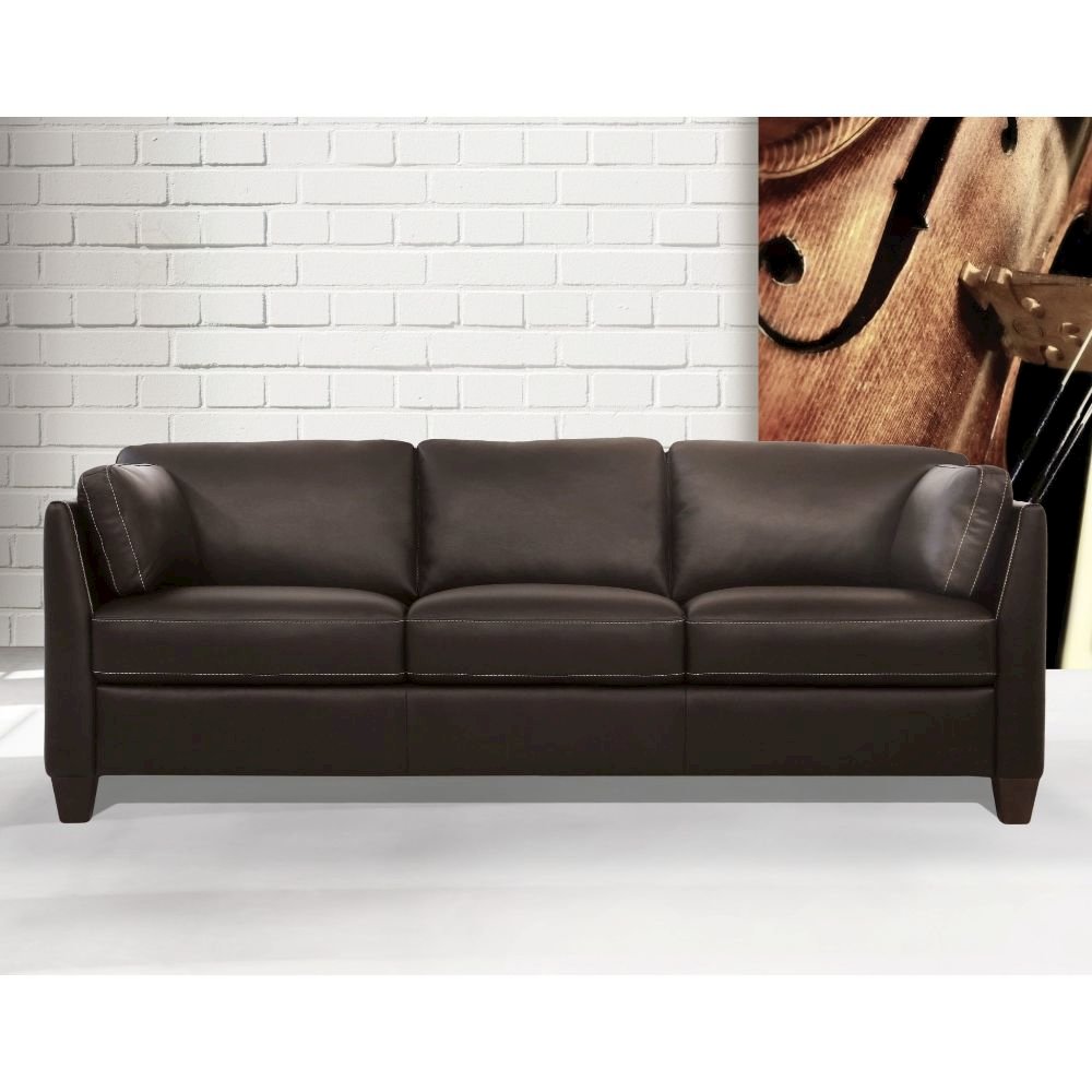 Matias Sofa Chocolate Top Grain Leather. Picture 1