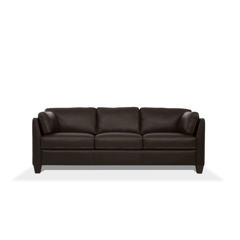 Matias Sofa Chocolate Top Grain Leather. Picture 3