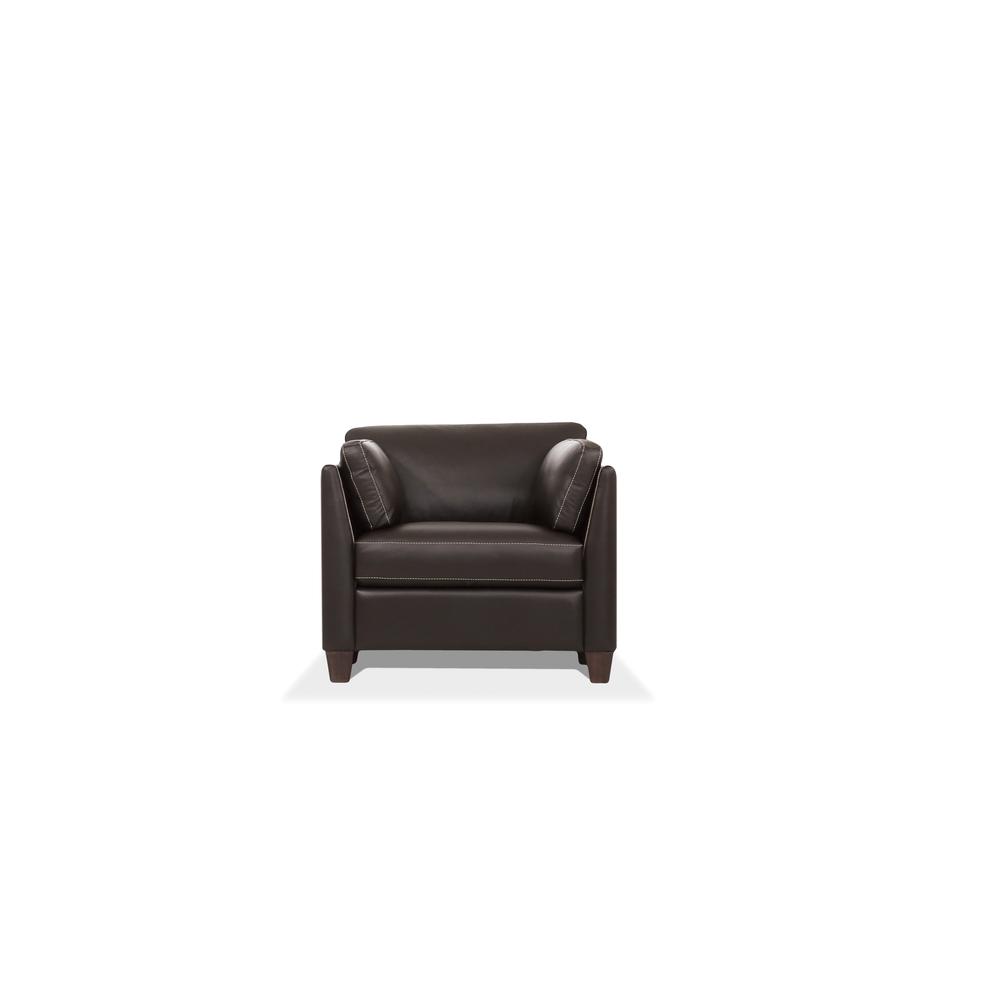 Matias Chair Chocolate Top Grain Leather. Picture 3