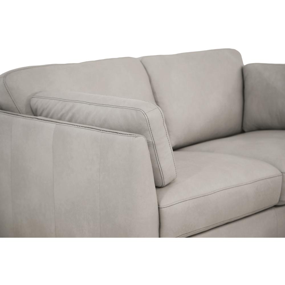 Matias Loveseat Dusty White Top Grain Leather. Picture 3