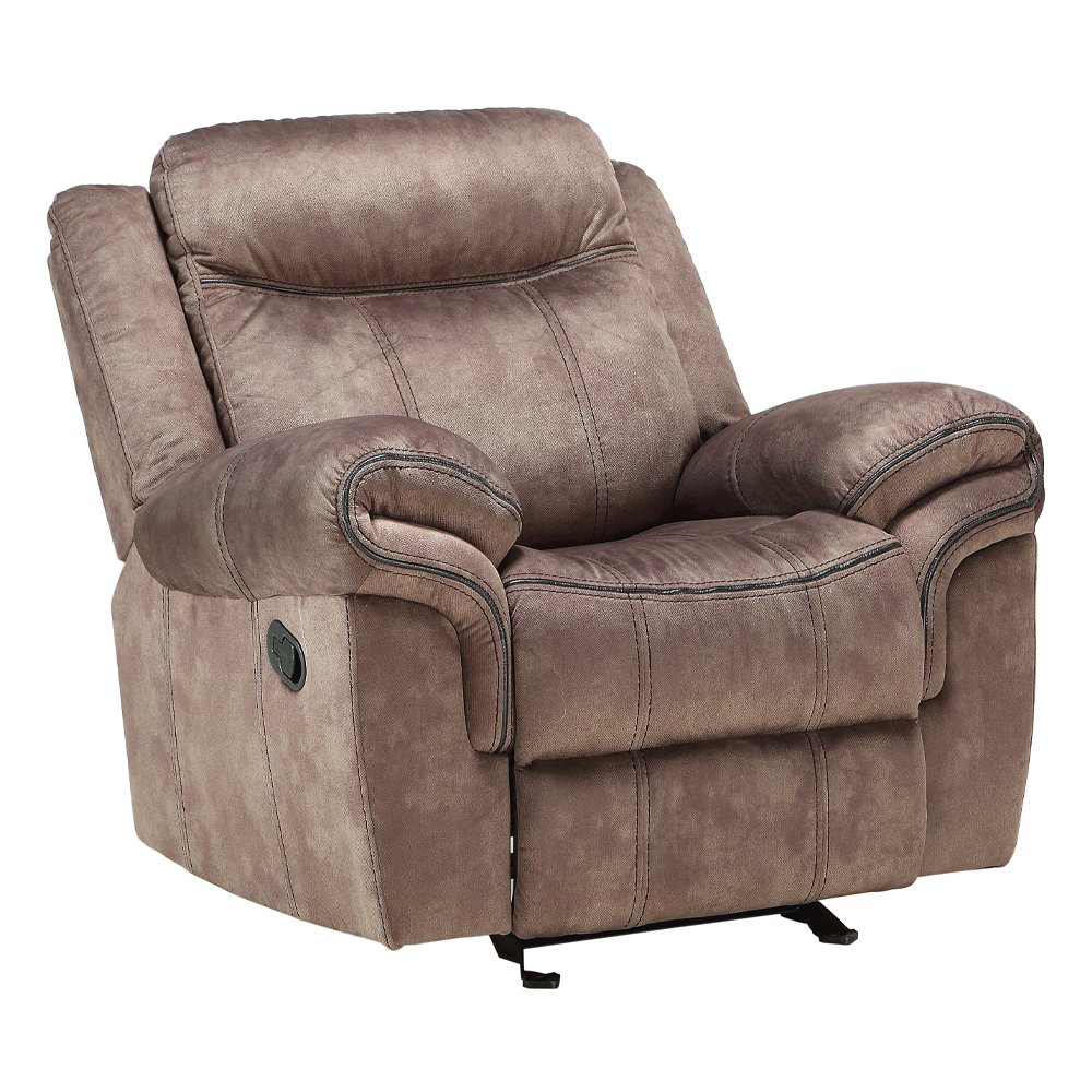 Zubaida Motion Glider Recliner Two Tone Chocolate Velvet. Picture 1