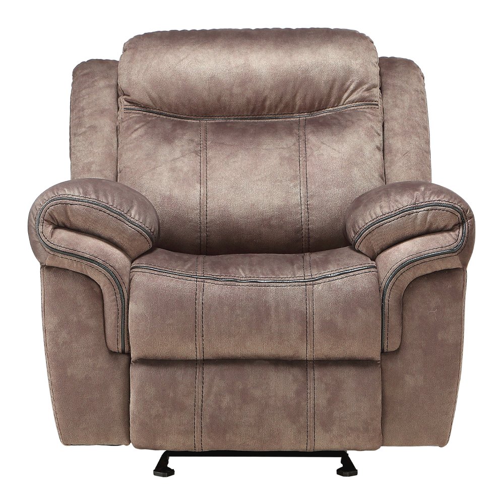 Zubaida Motion Glider Recliner Two Tone Chocolate Velvet. Picture 3