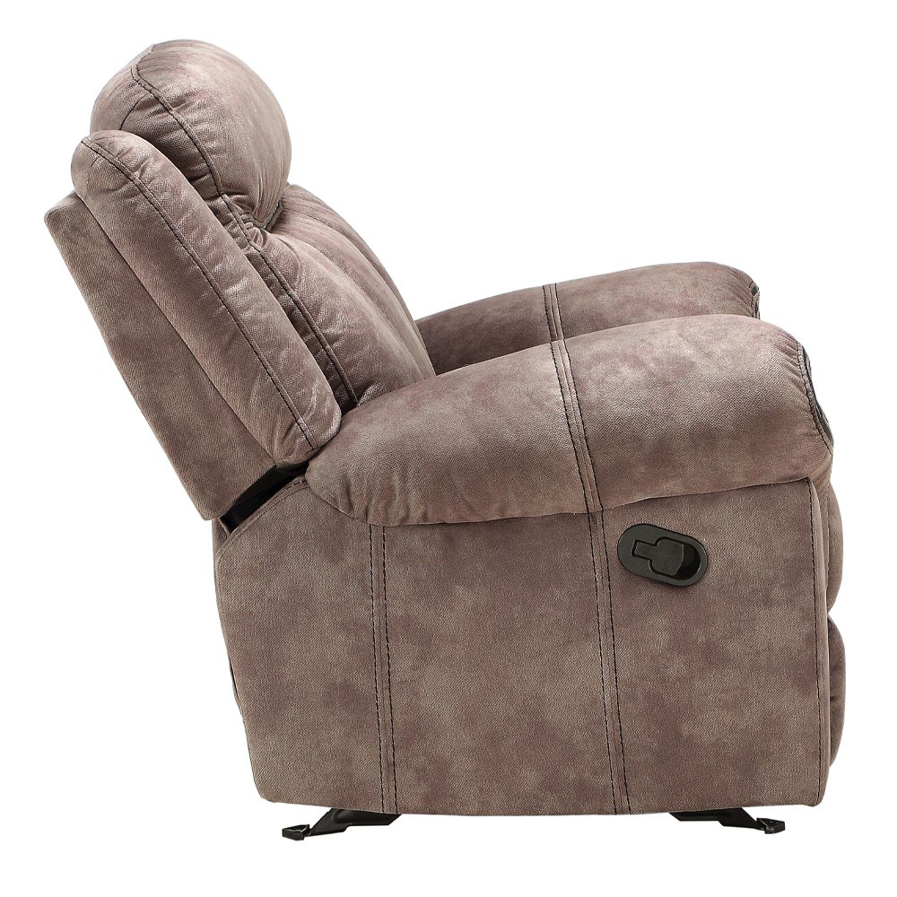 Zubaida Motion Glider Recliner Two Tone Chocolate Velvet. Picture 4