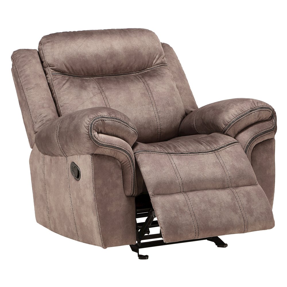 Zubaida Motion Glider Recliner Two Tone Chocolate Velvet. Picture 6