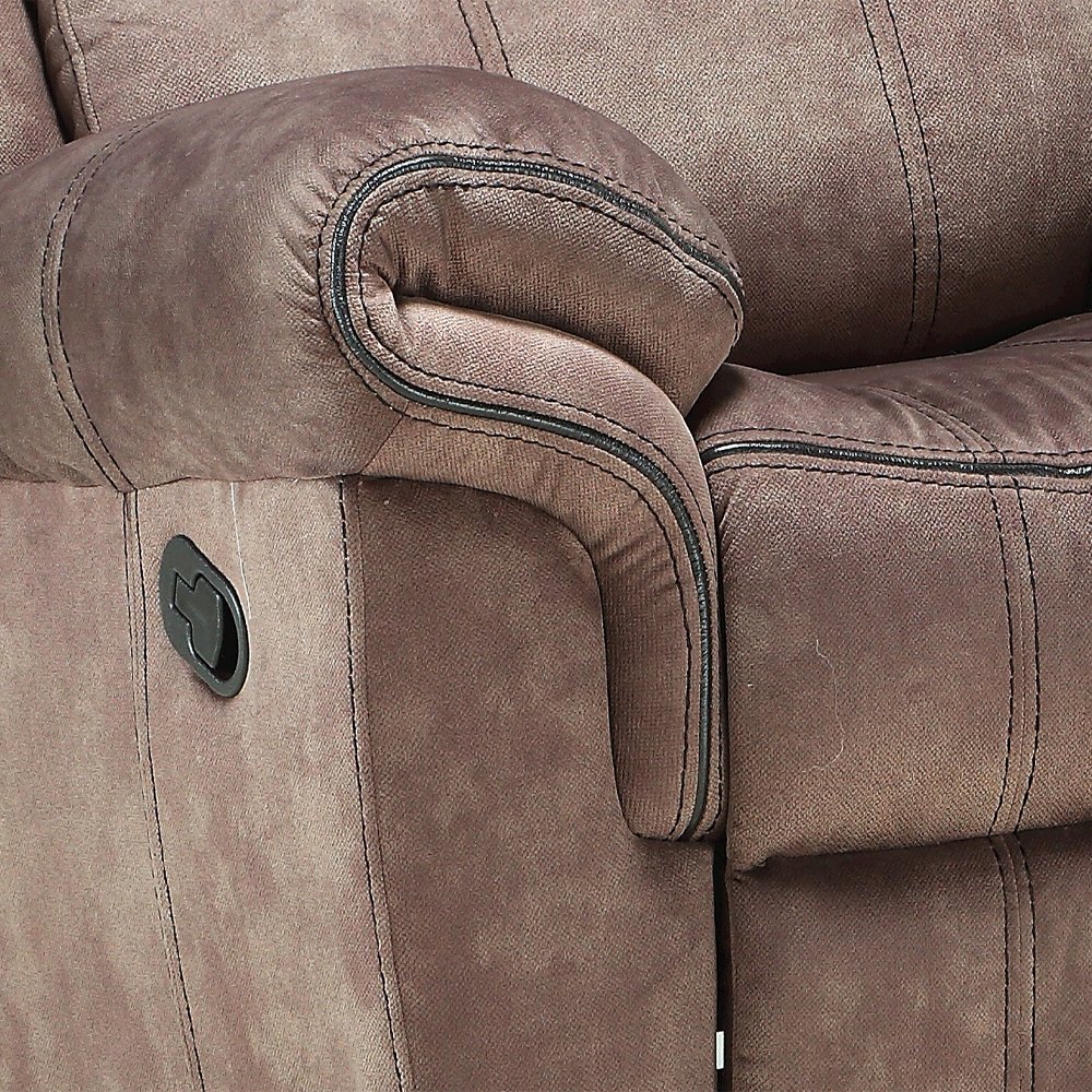 Zubaida Motion Glider Recliner Two Tone Chocolate Velvet. Picture 7