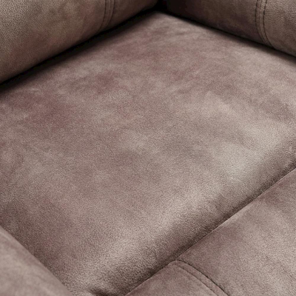 Velvet Glider Recliner Rocker Chair, Two Tone Chocolate Velvet. Picture 6