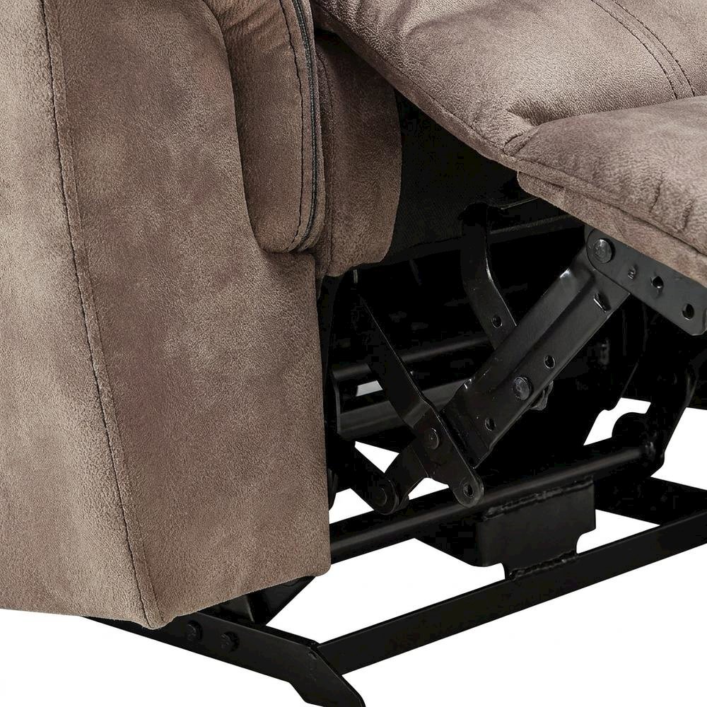 Velvet Glider Recliner Rocker Chair, Two Tone Chocolate Velvet. Picture 7