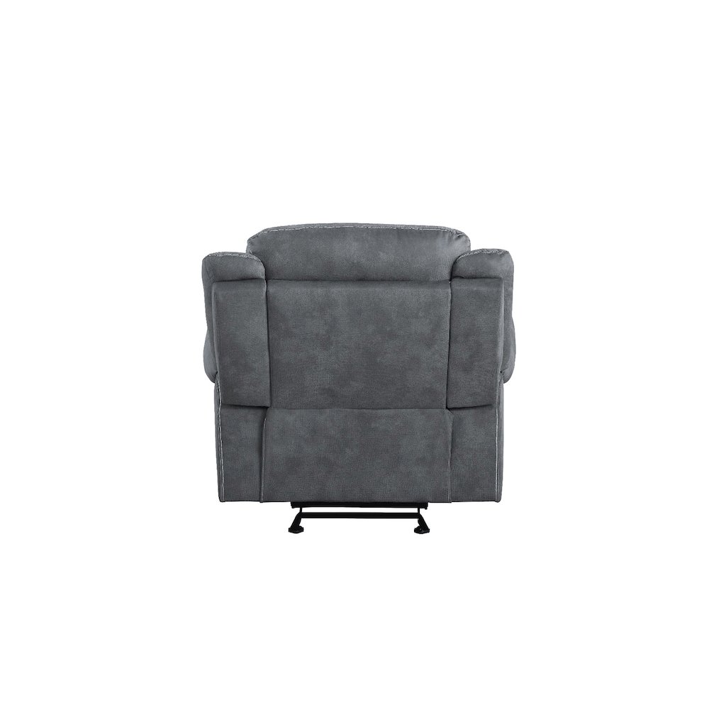 Zubaida Motion Glider Recliner Two Tone Gray Velvet. Picture 7
