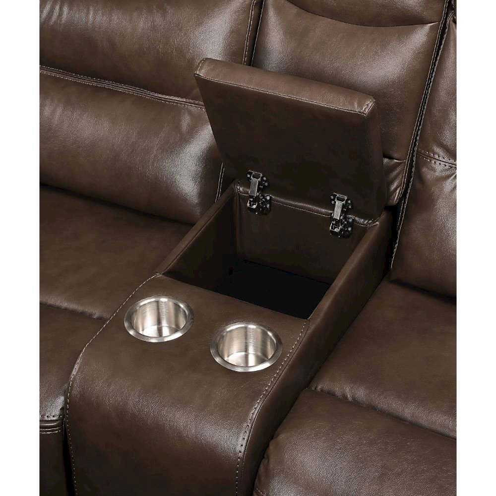 Aashi Motion Sofa Brown LeatherGel Match. Picture 7