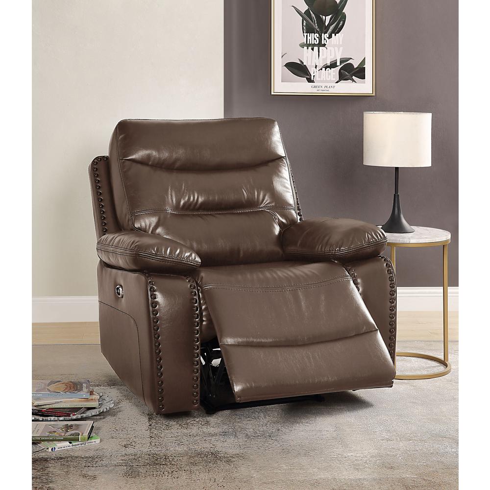 Aashi Power Motion Recliner Brown LeatherGel Match. Picture 1