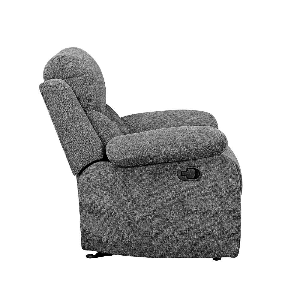 Kalen Motion Loveseat w/Console Gray Chenille. Picture 3