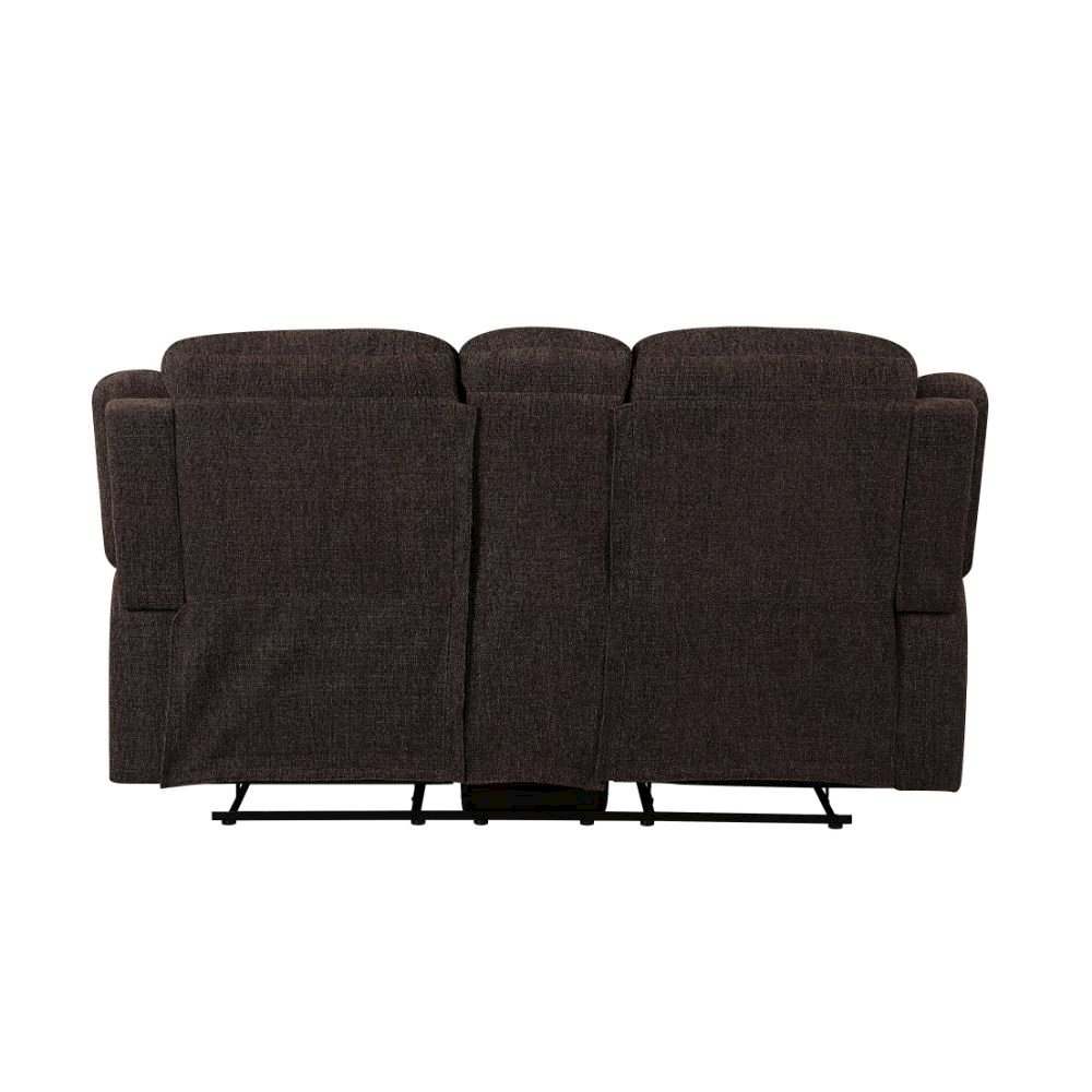 Madden Motion Loveseat w/Console Brown Chenille. Picture 4