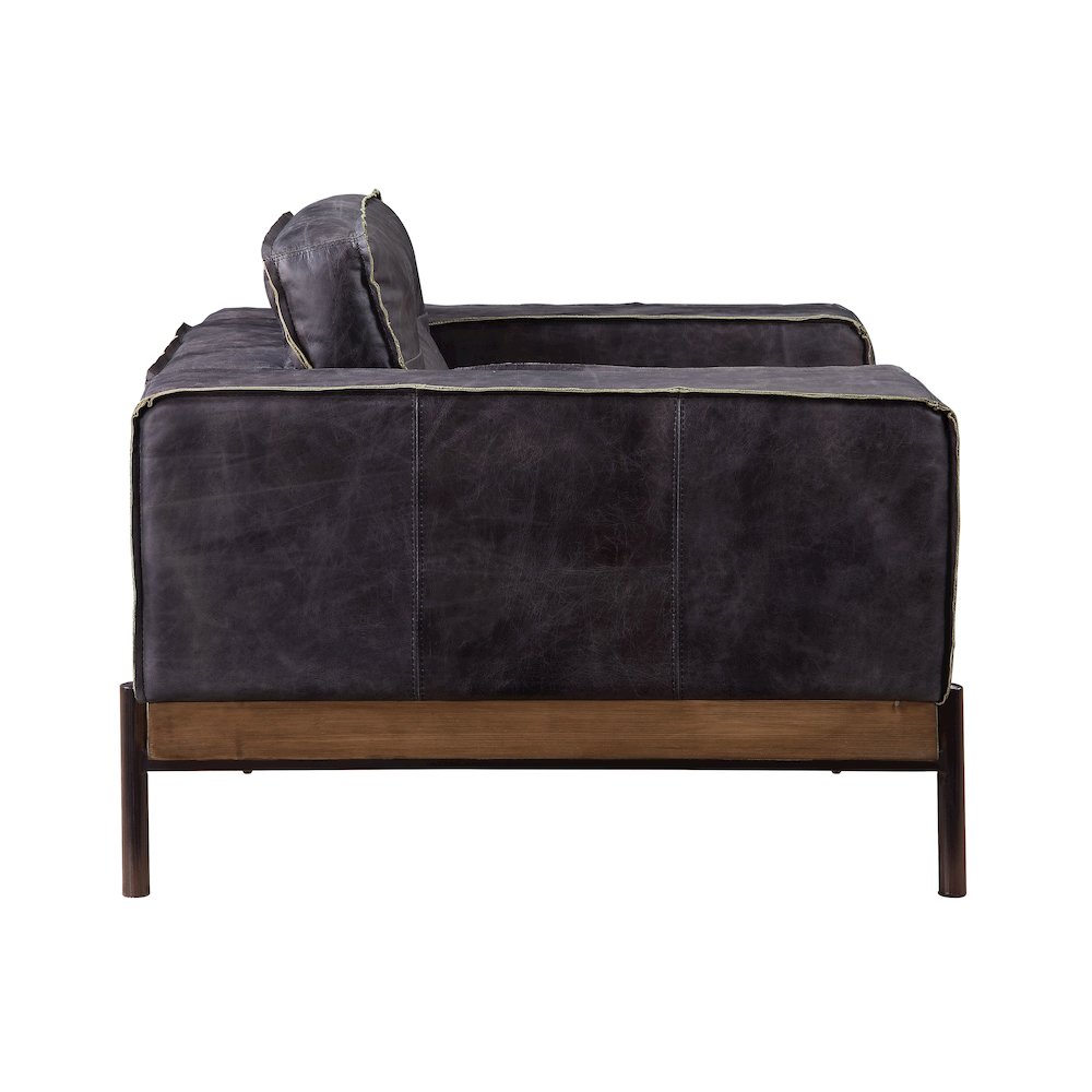 Silchester Sofa Antique Ebony Top Grain Leather. Picture 3
