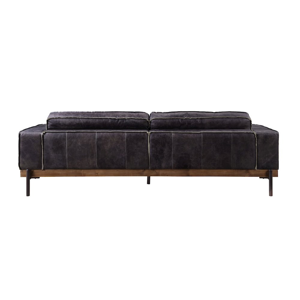 Silchester Sofa Antique Ebony Top Grain Leather. Picture 4