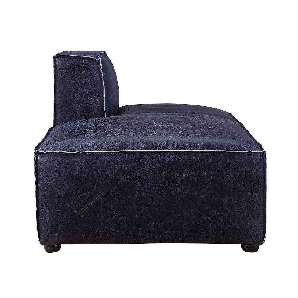 Birdie Modular - Chaise Vintage Blue Top Grain Leather. Picture 3
