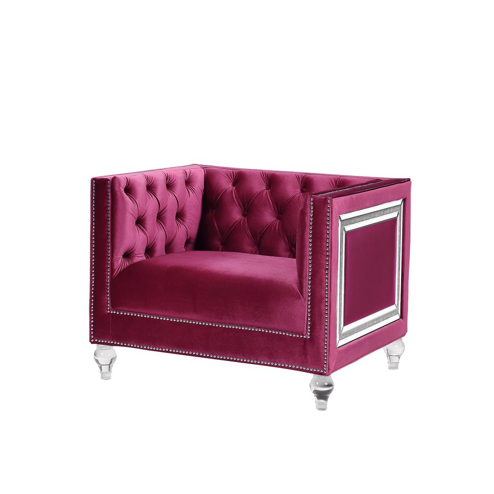 Heibero Chair, Burgundy Velvet (56897). Picture 2