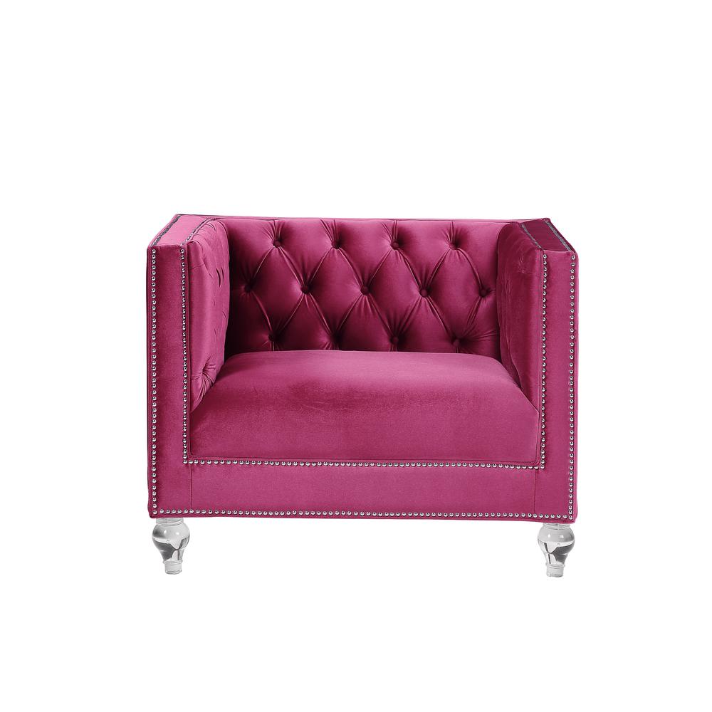Heibero Chair, Burgundy Velvet (56897). Picture 1